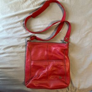Red leather crossbody The Sak bag